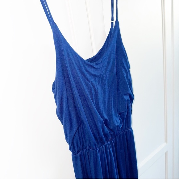 Lush Knit Maxi Dress Royal Blue Sz Small Beachy Vacation 90’s - Picture 7 of 12